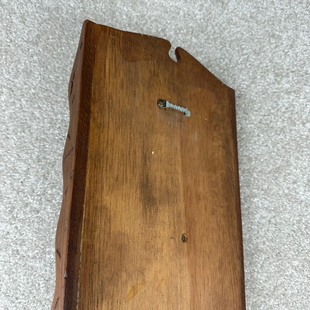 Vintage Wood Spoon Rack Wall Hanging Display 18 Slot Souvenir Holder Rustic